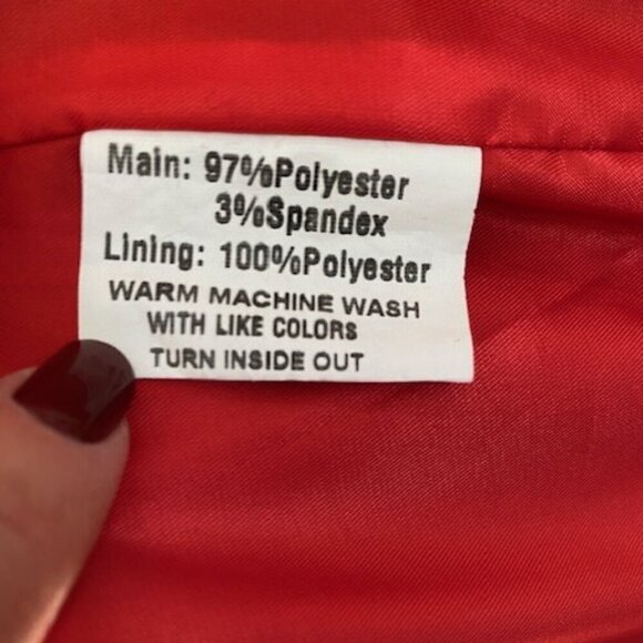 SUB_URBAN RIOT "Good Vibes" Red Silky Varsity Bomber Jacket Small - Picture 11 of 11